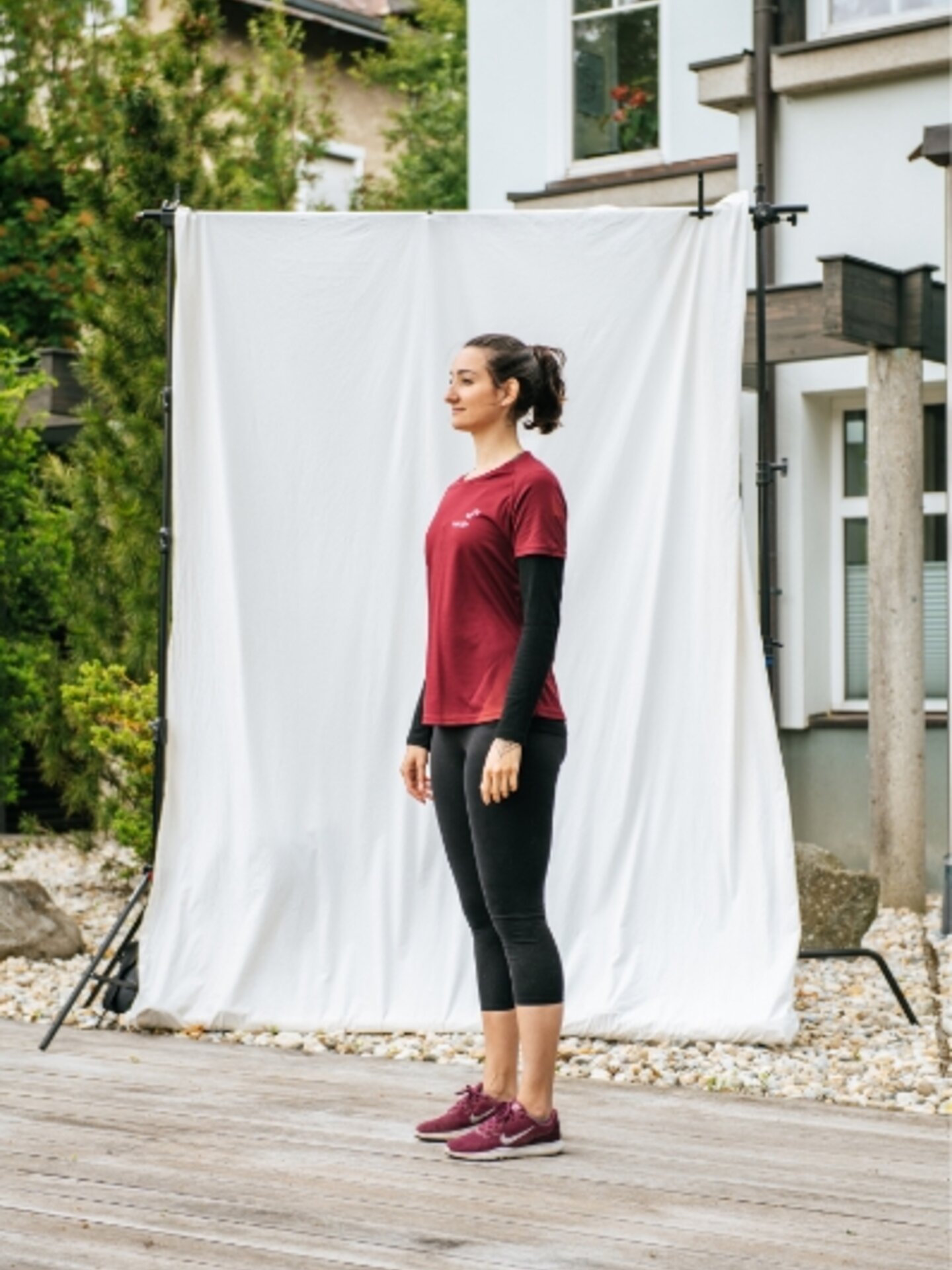 Woman stretching