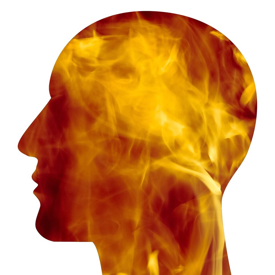 Head with headache