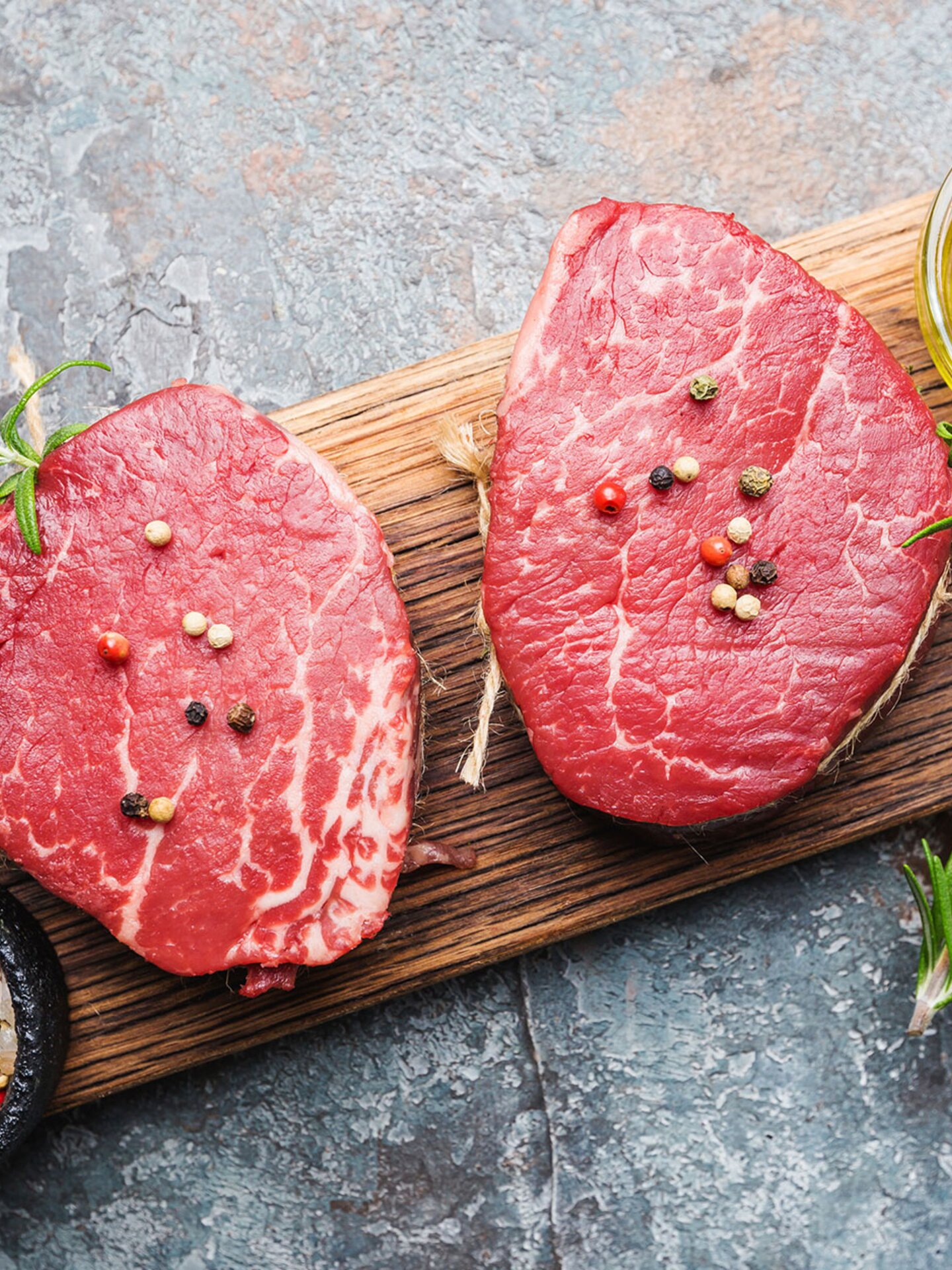Steak with herbs and spices 