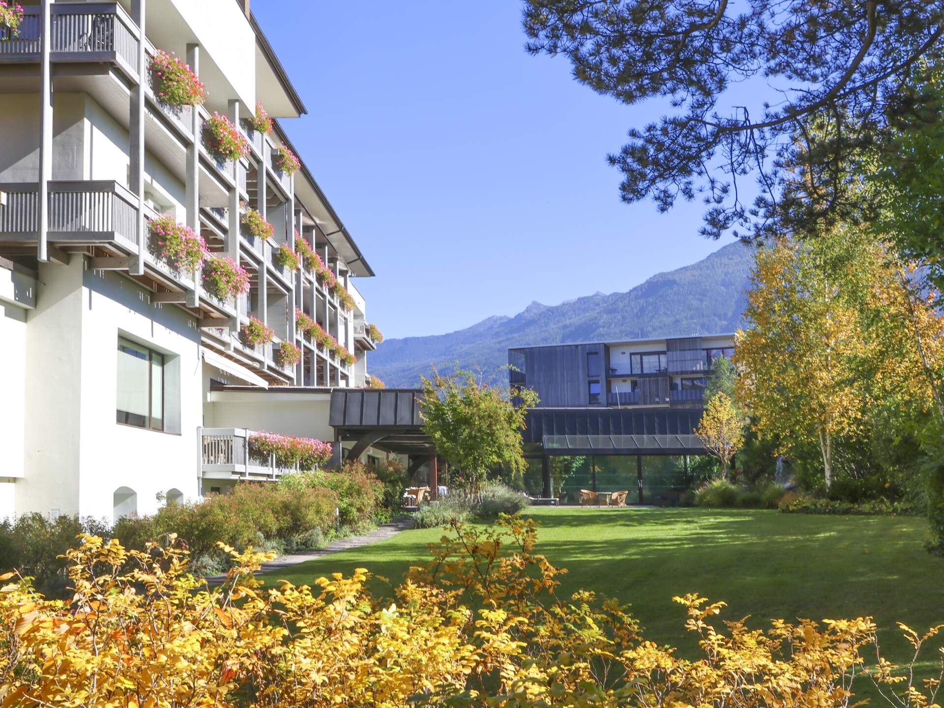 View of Park Igls in autumn