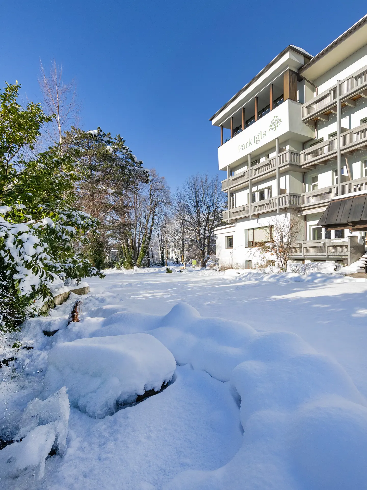 Exterior Park Igls in winter
