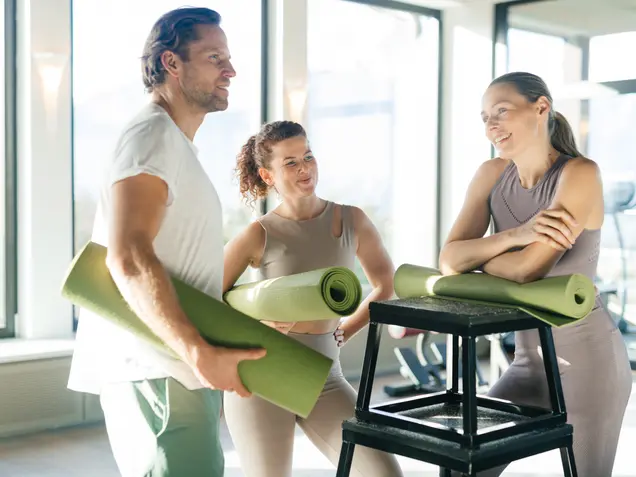 Yoga-Kurs Gespräch