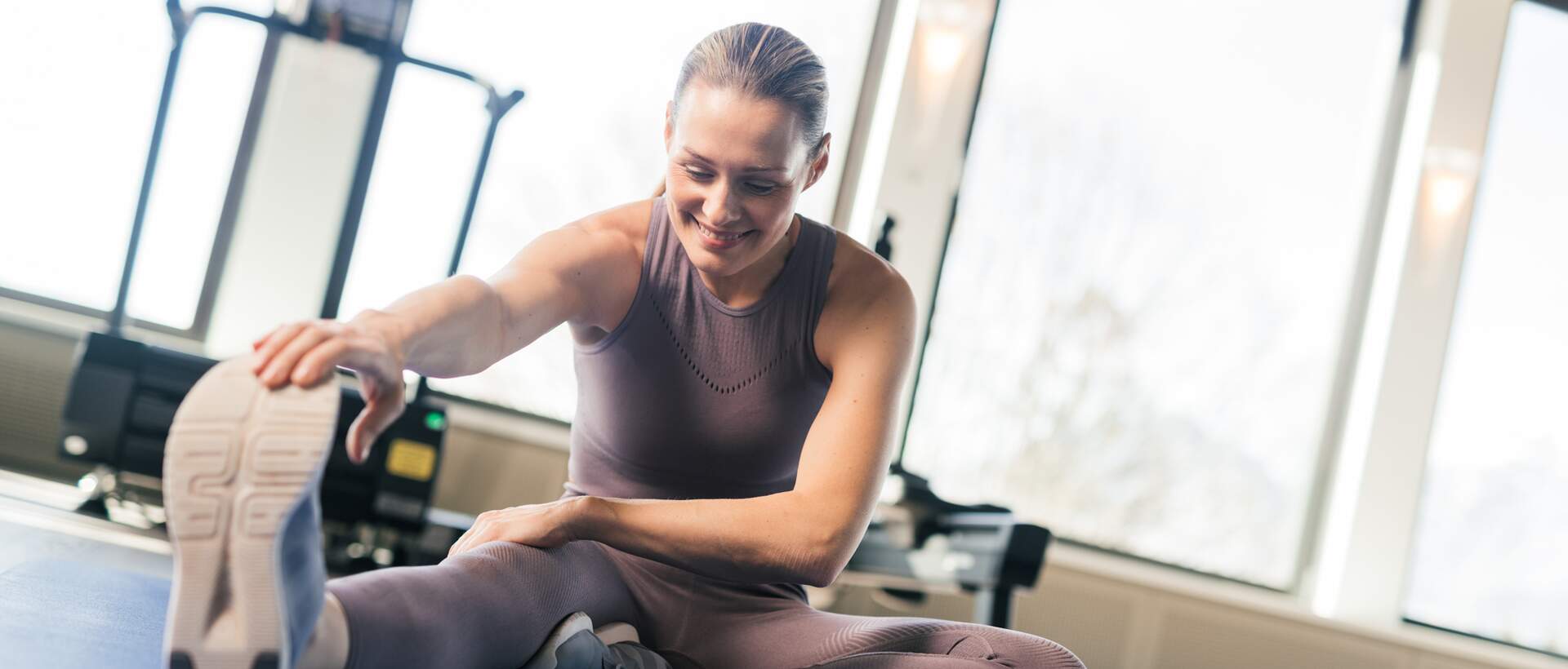 Woman stretching
