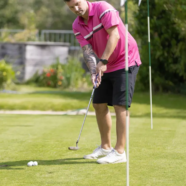 Patrik Bernhaupt im Golftraining