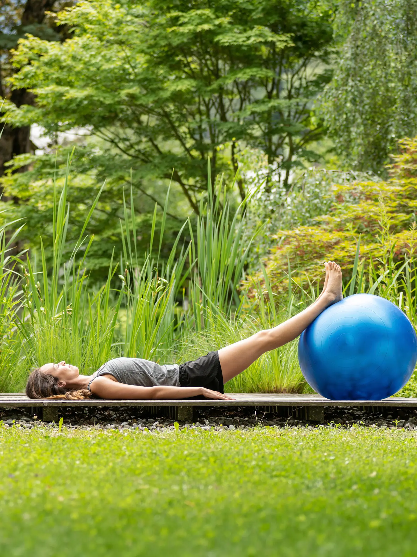 Fitness exercise in the park