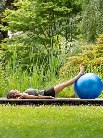 Fitness exercise in the park