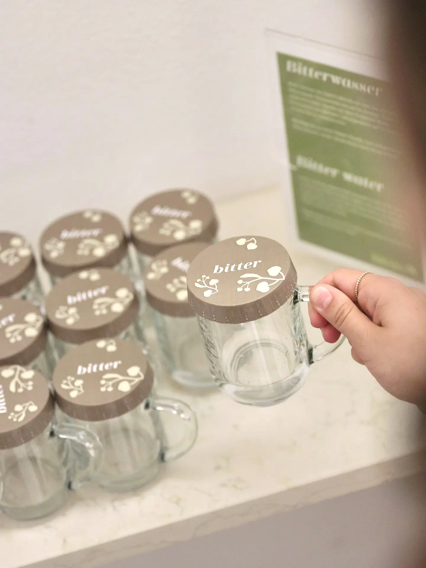 Glasses for bitter drinks 