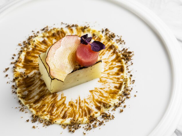 Flambéed celeriac