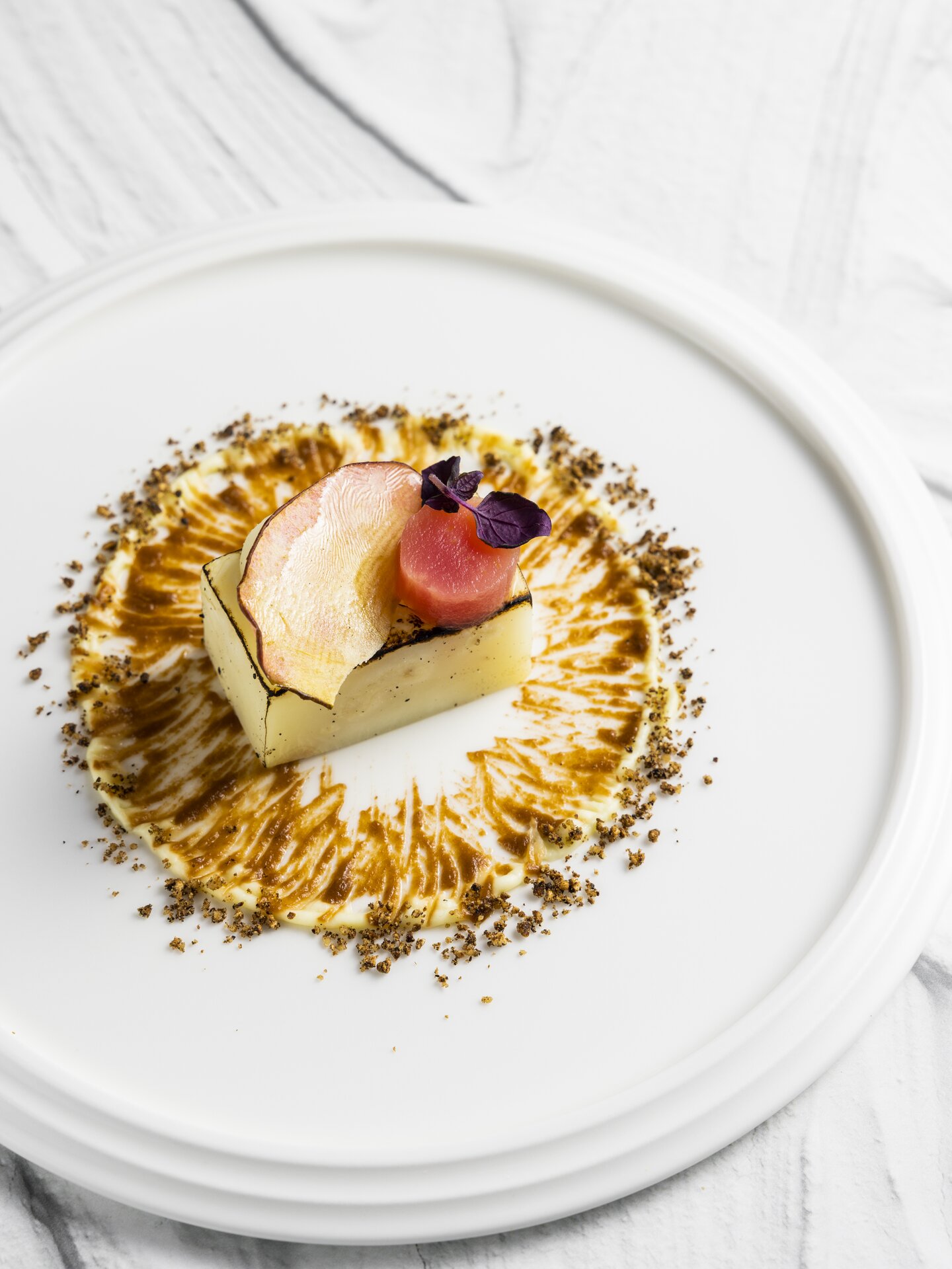 Flambéed celeriac