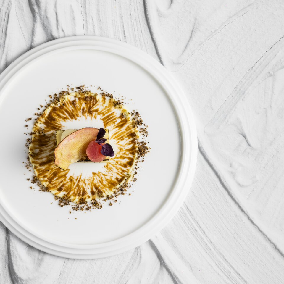 Flambéed celeriac