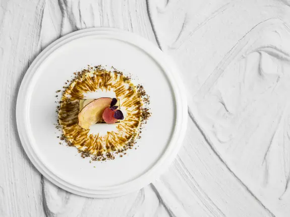 Flambéed celeriac