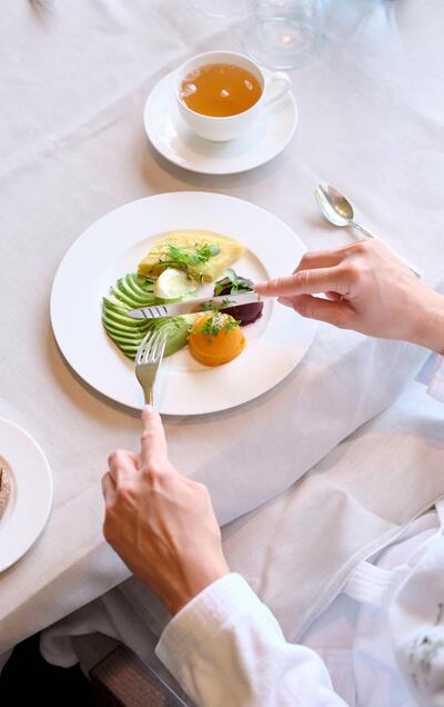 healthy breakfast at the Park Igls Medical Spa Resort