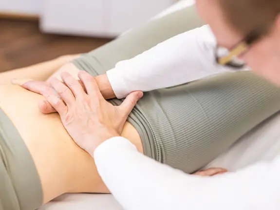 Gentle abdominal massage