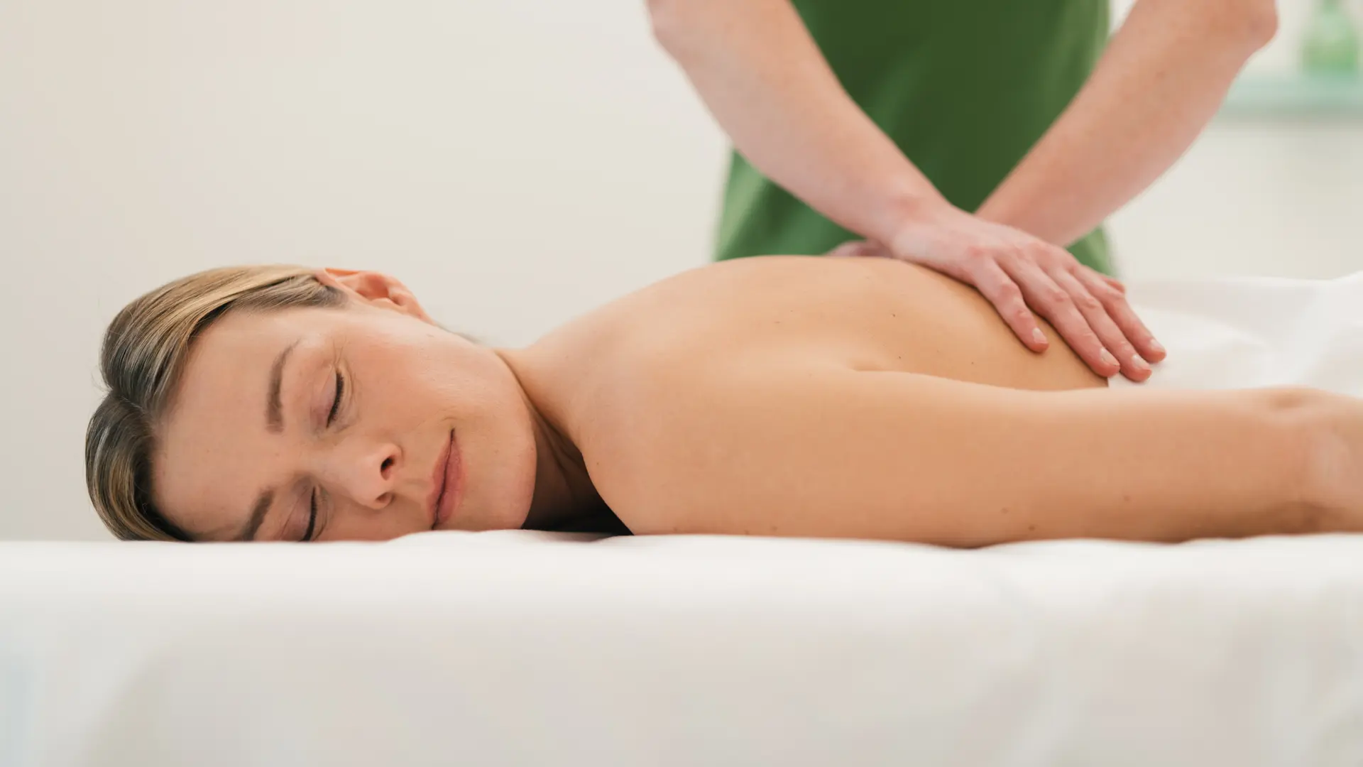 Back massage woman