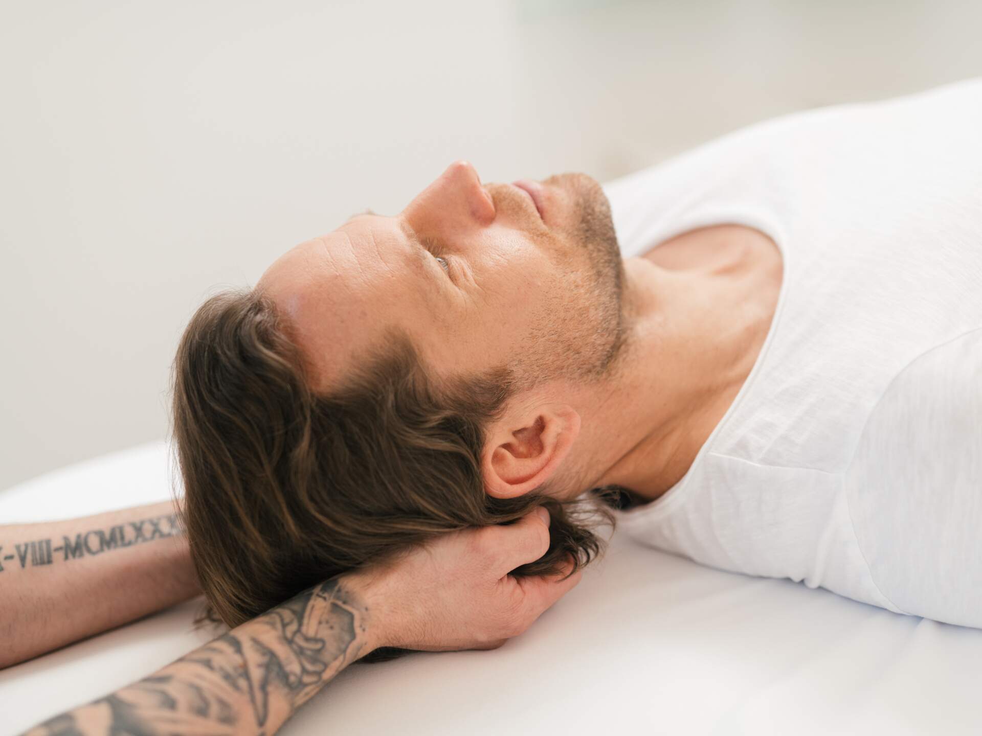 Neck massage man