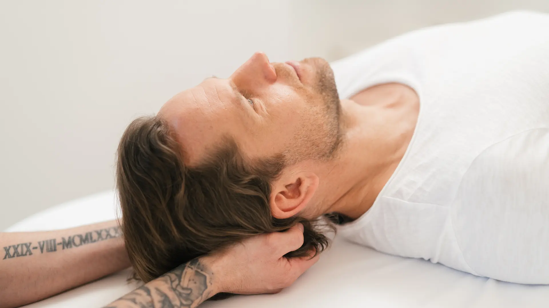 Neck massage man