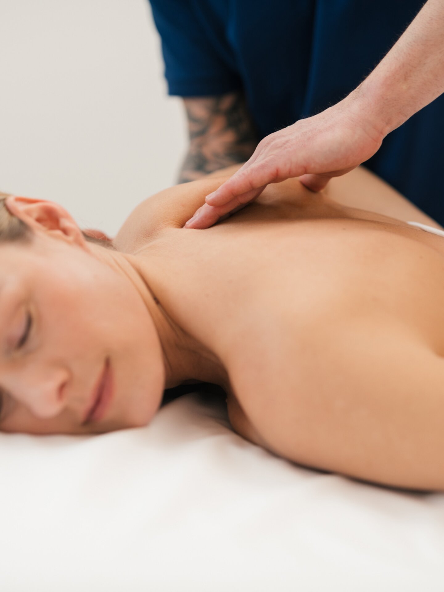 Back massage woman