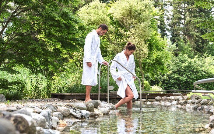 Kneipp therapy in park