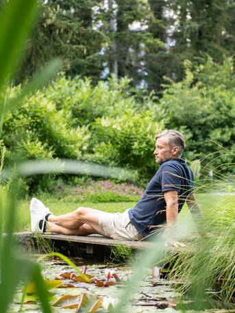 Relaxing in the garden