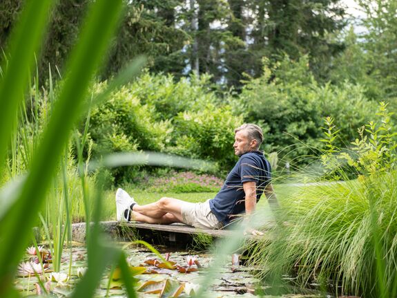 Relaxing in the garden