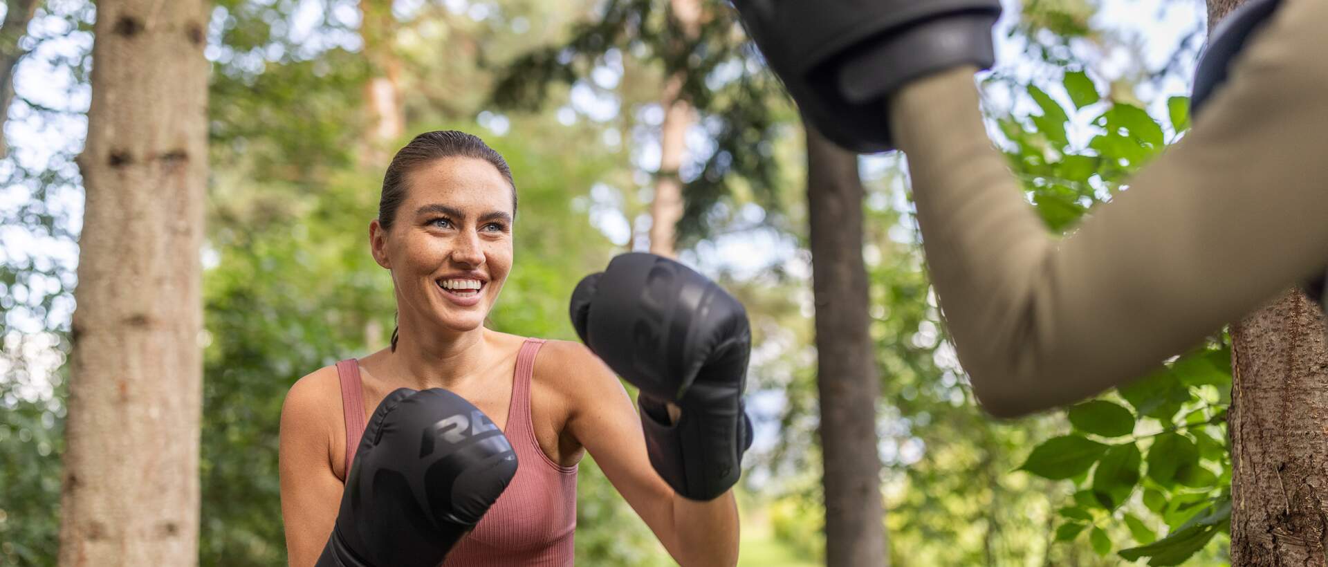 Boxtraining im Park