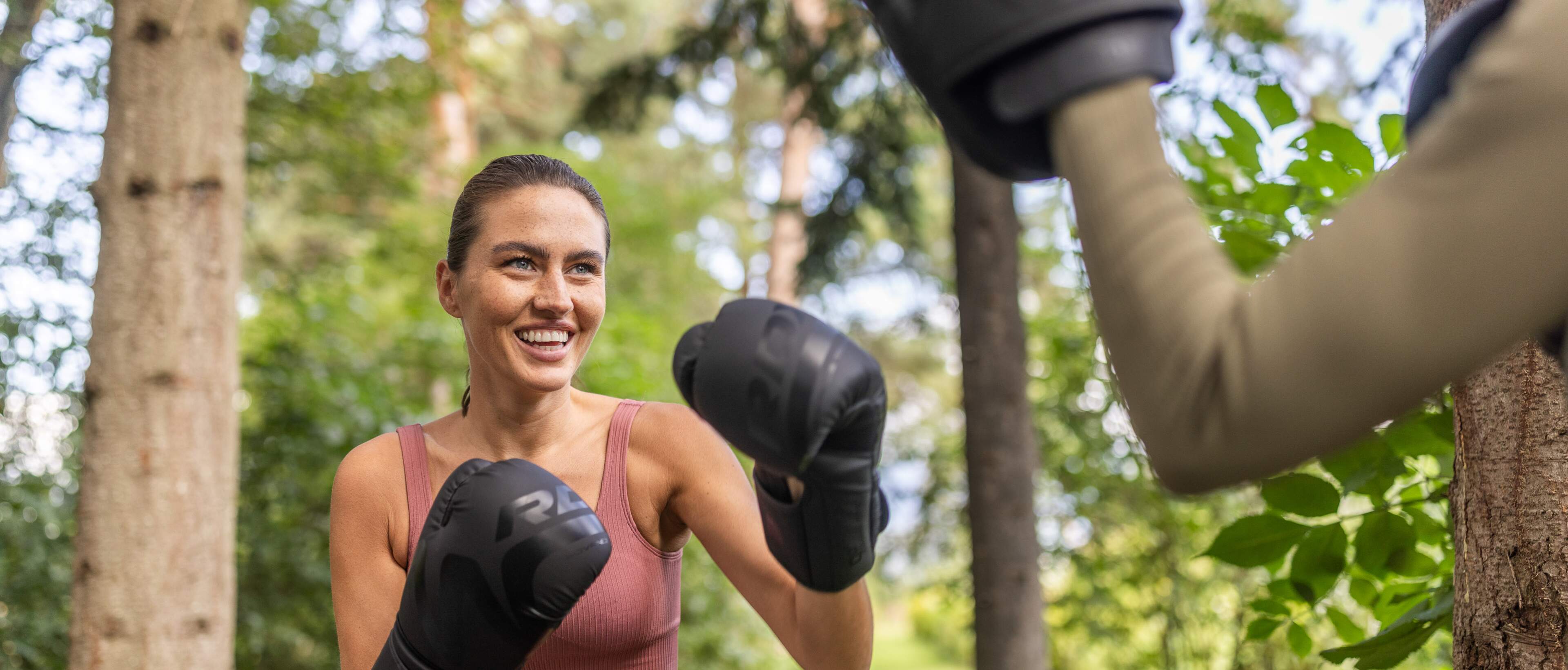 Boxtraining im Park