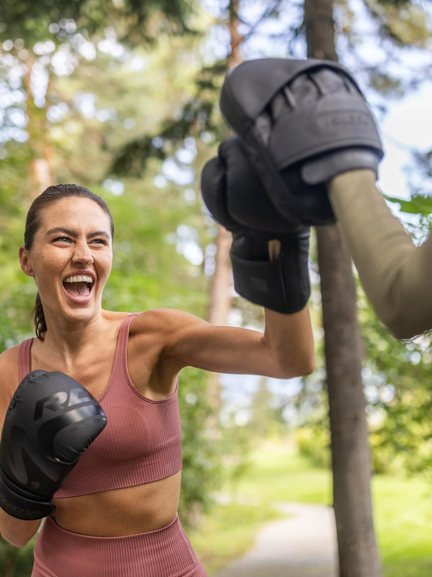 Boxing training in Park Igls