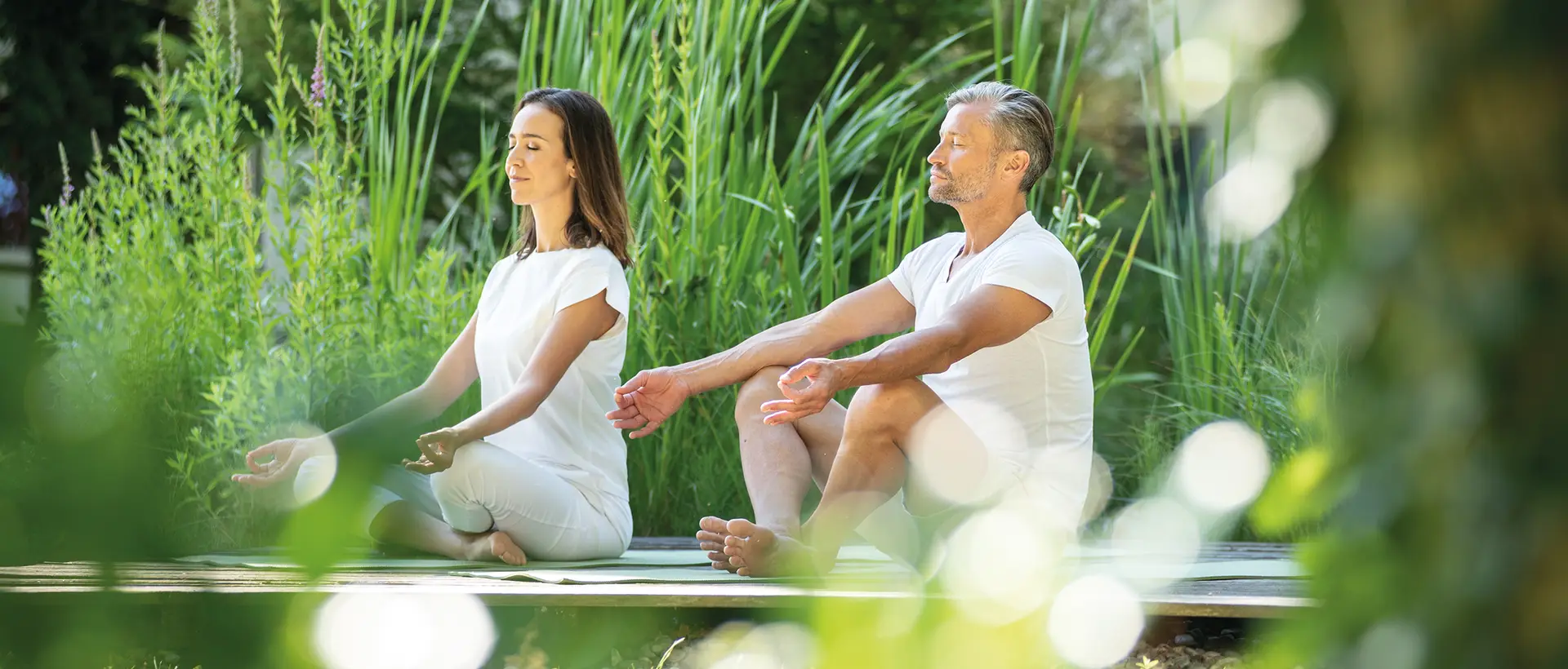 Couple doing yoga