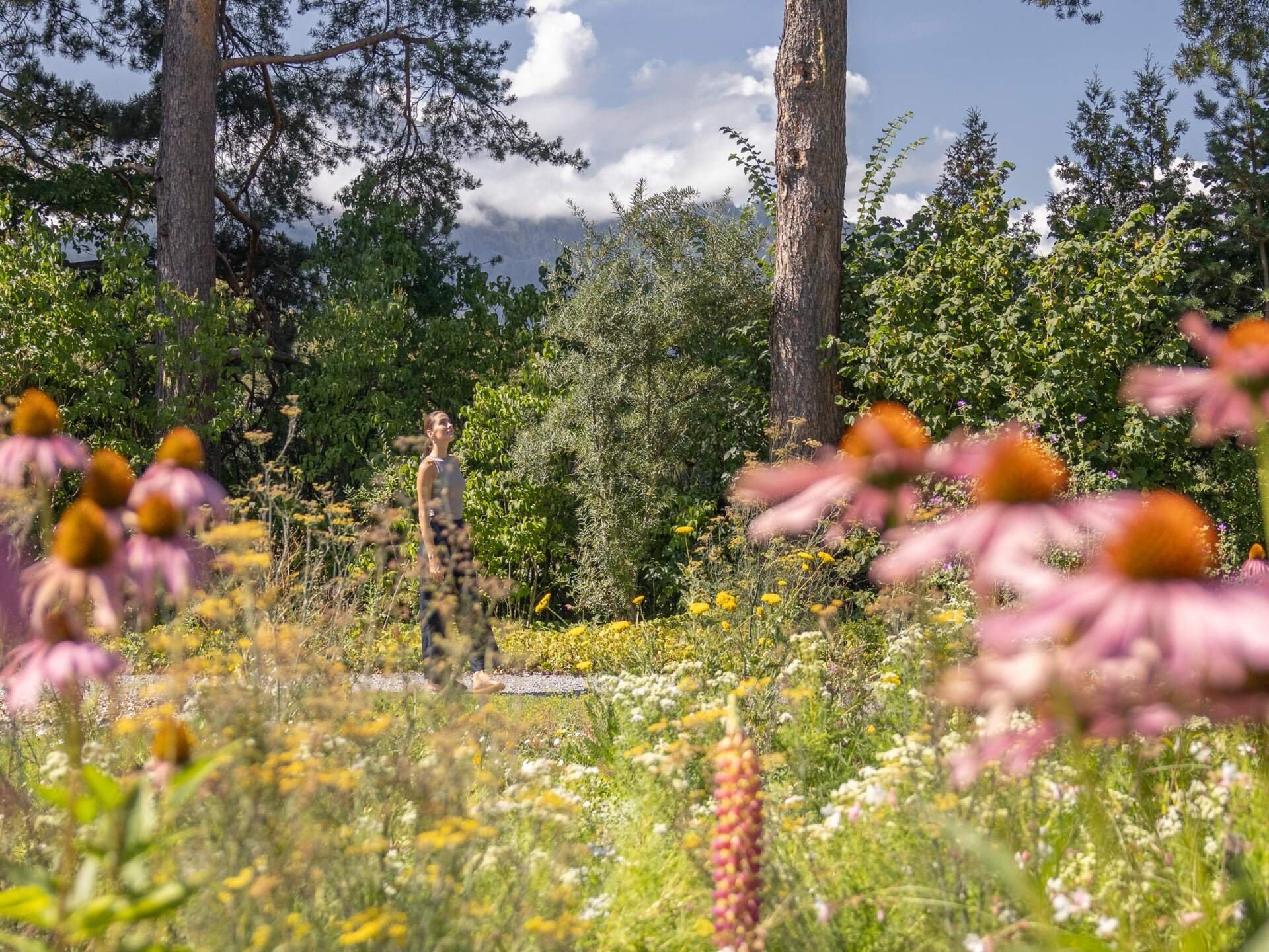 Sonnenbad im Garten