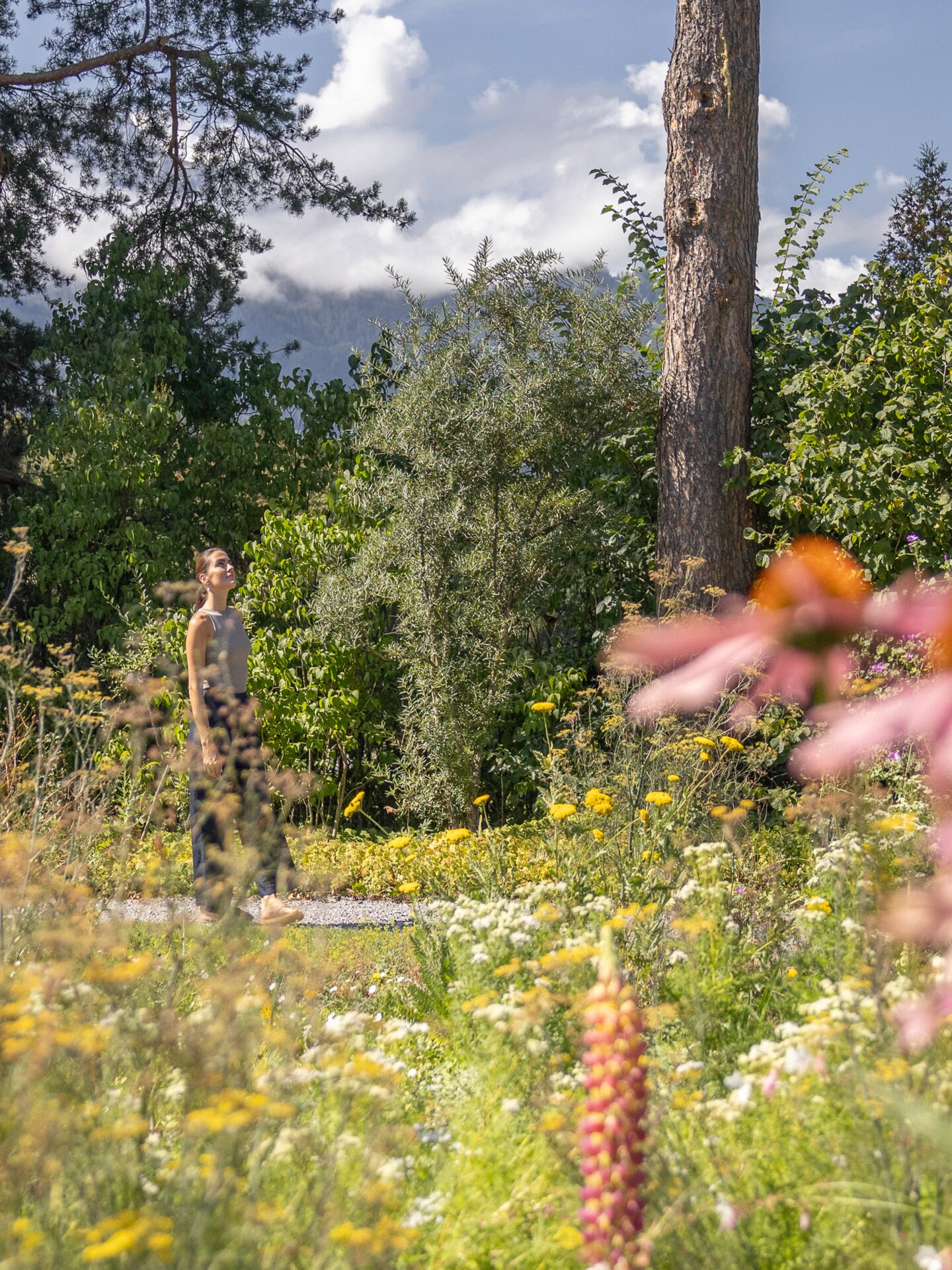 Sonnenbad im Garten