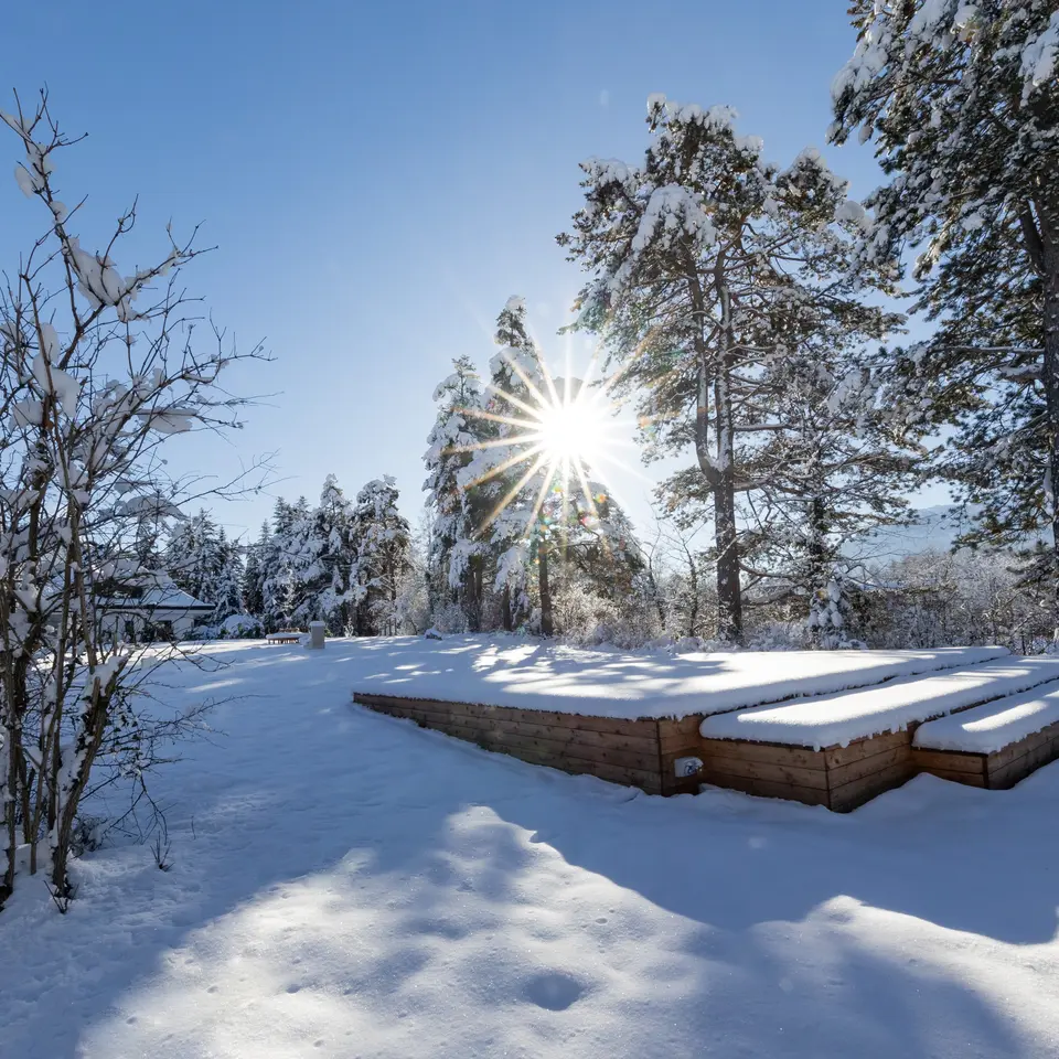 Winter landscape Park Igls