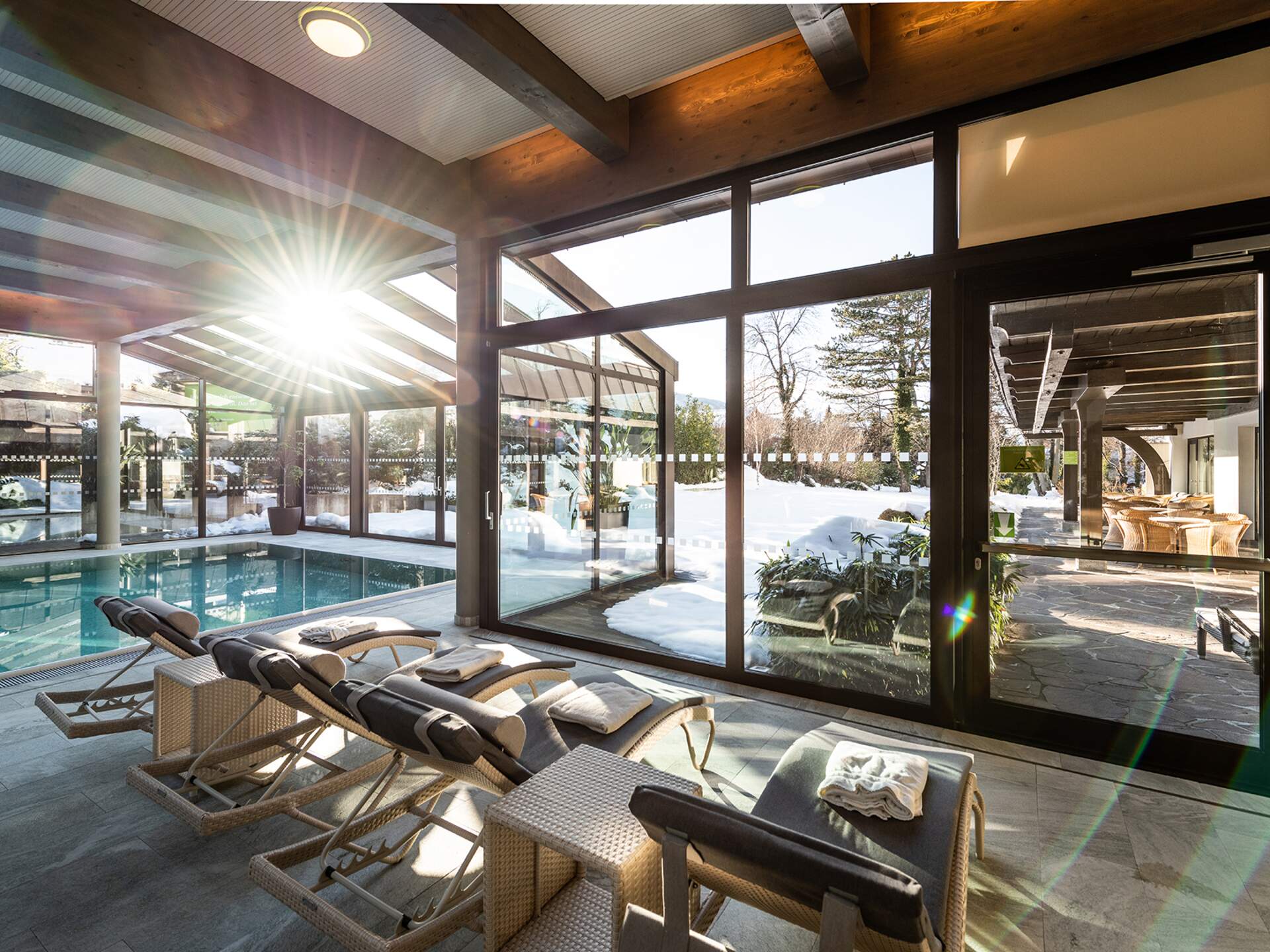Indoor pool in winter