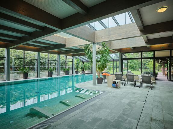 Pool with garden view