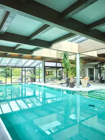 Pool with garden view