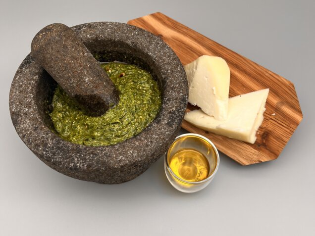 Wild garlic pesto with pecorino