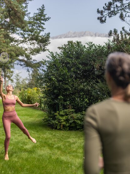 Badminton training in Park Igls