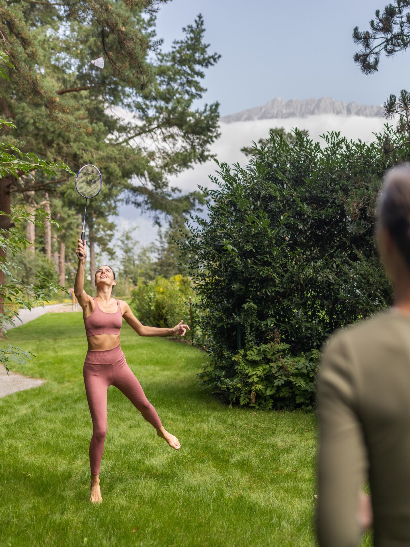 Federballtraining im Park Igls