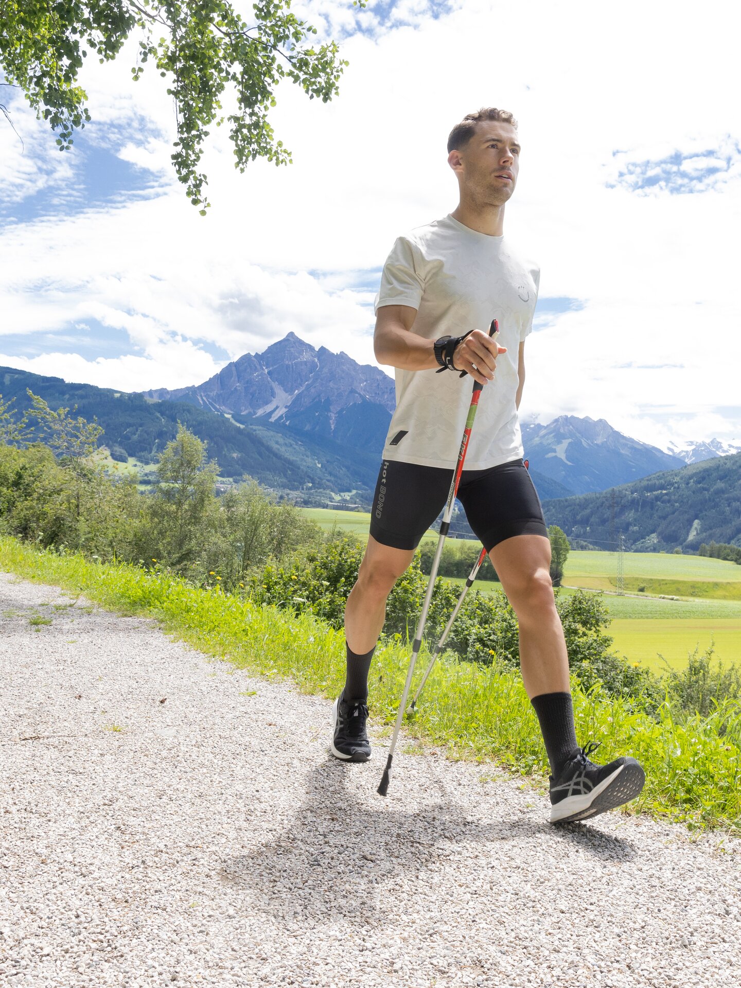 Nordic walking in the countryside