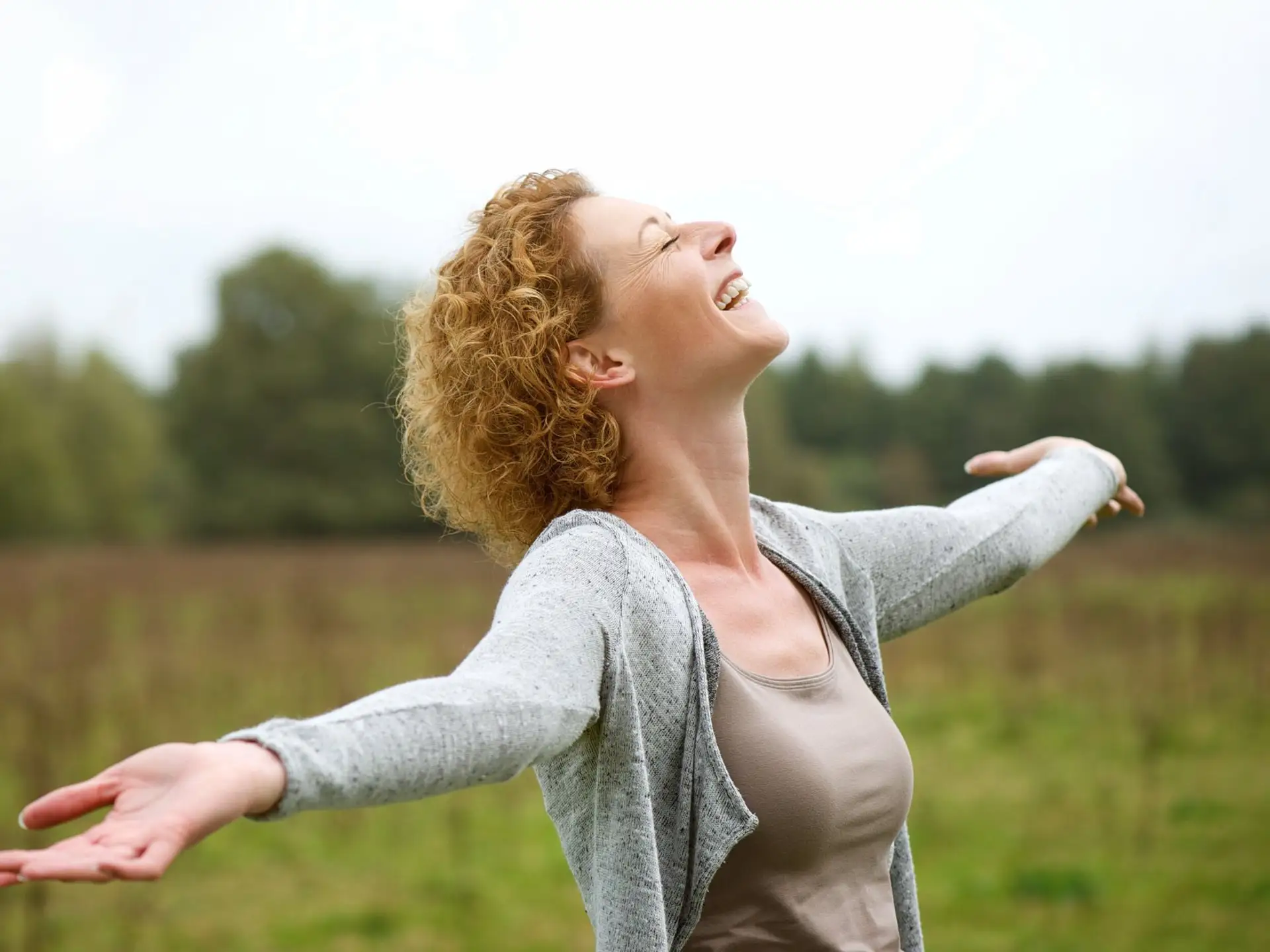 Woman enjoying workout