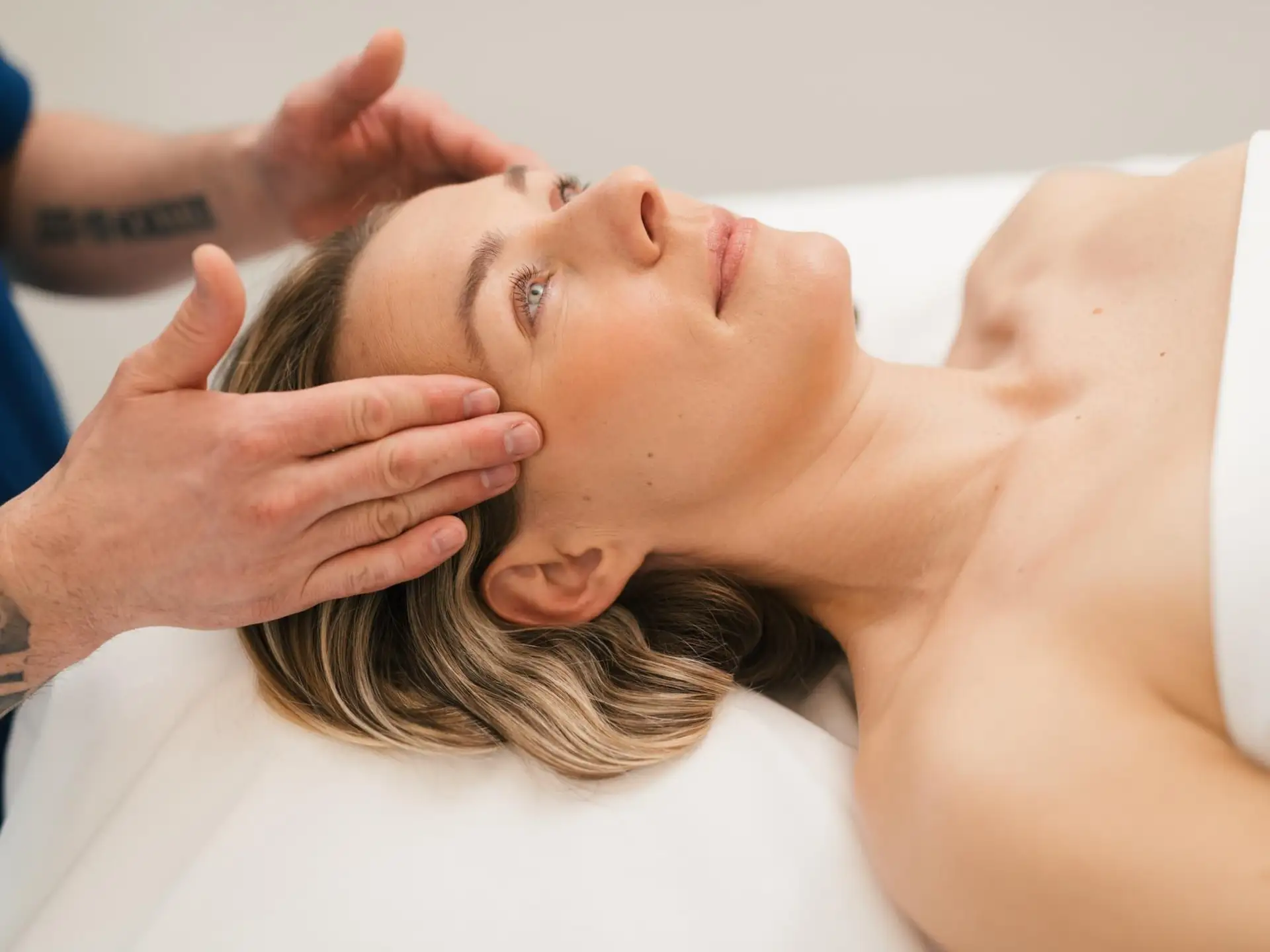 Facial massage woman